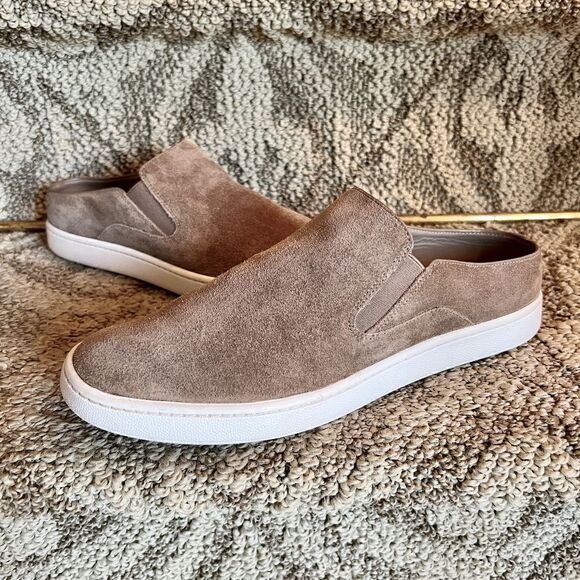 EUC Vince Women's Verrell Slip On Taupe Suede Sneakers US Size 8.5 Medium - Picture 2 of 7